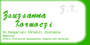 zsuzsanna kormoczi business card